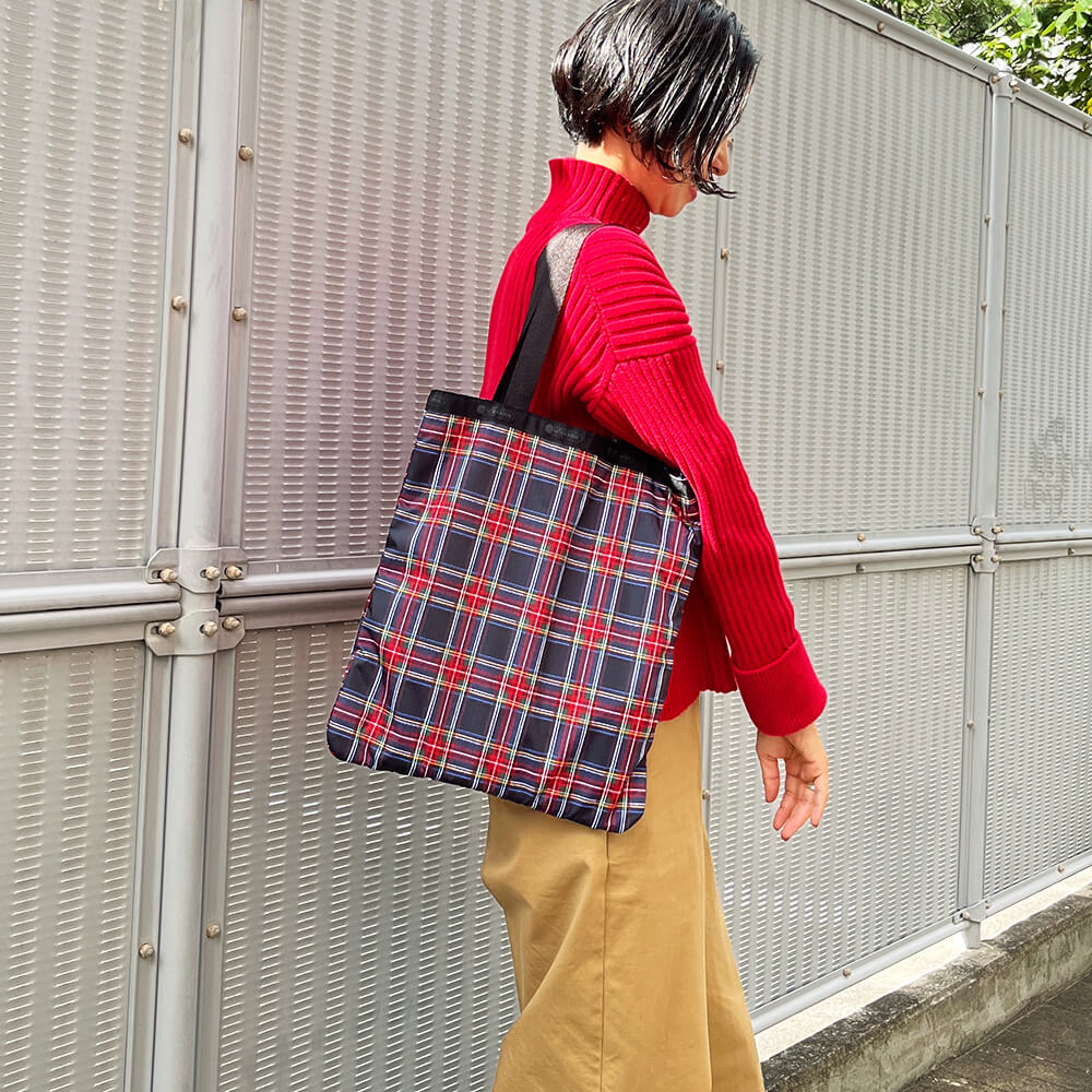 新作・レスポートサック×LEEマルシェの限定トート】シックなタータン