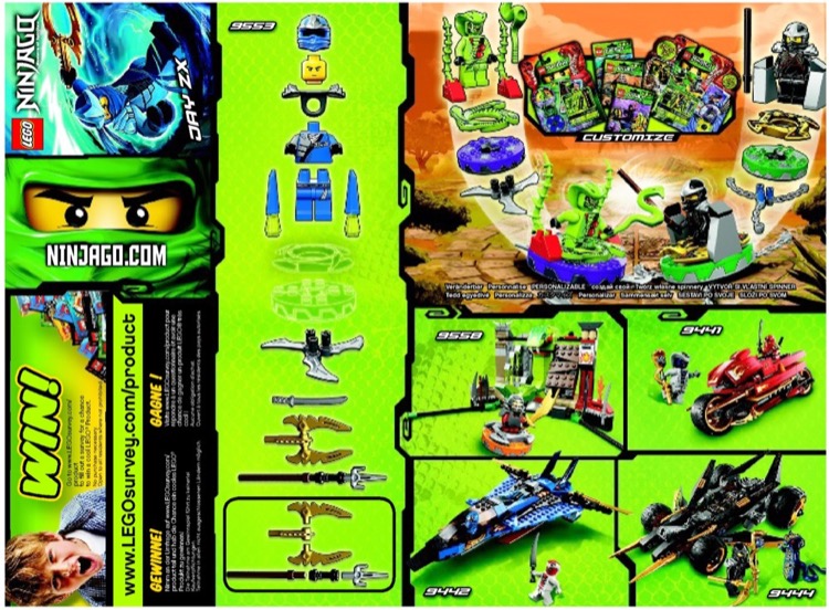 LEGO Instructions for set 9553 Jay ZX, Ninjago - Booster pack