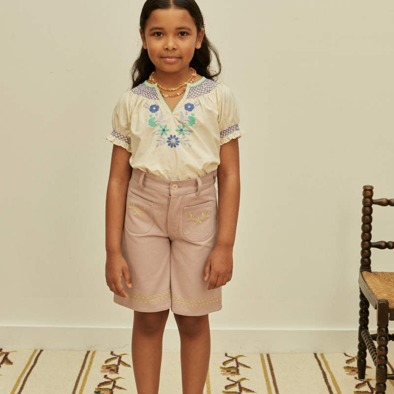 Apolina（アポリナ）2026SS CASEY LONG SHORT - lilac - 5分丈デニム