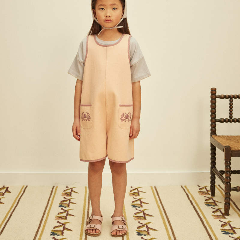 Apolina（アポリナ）2026SS VADA APRON PLAYSUIT - satin pink