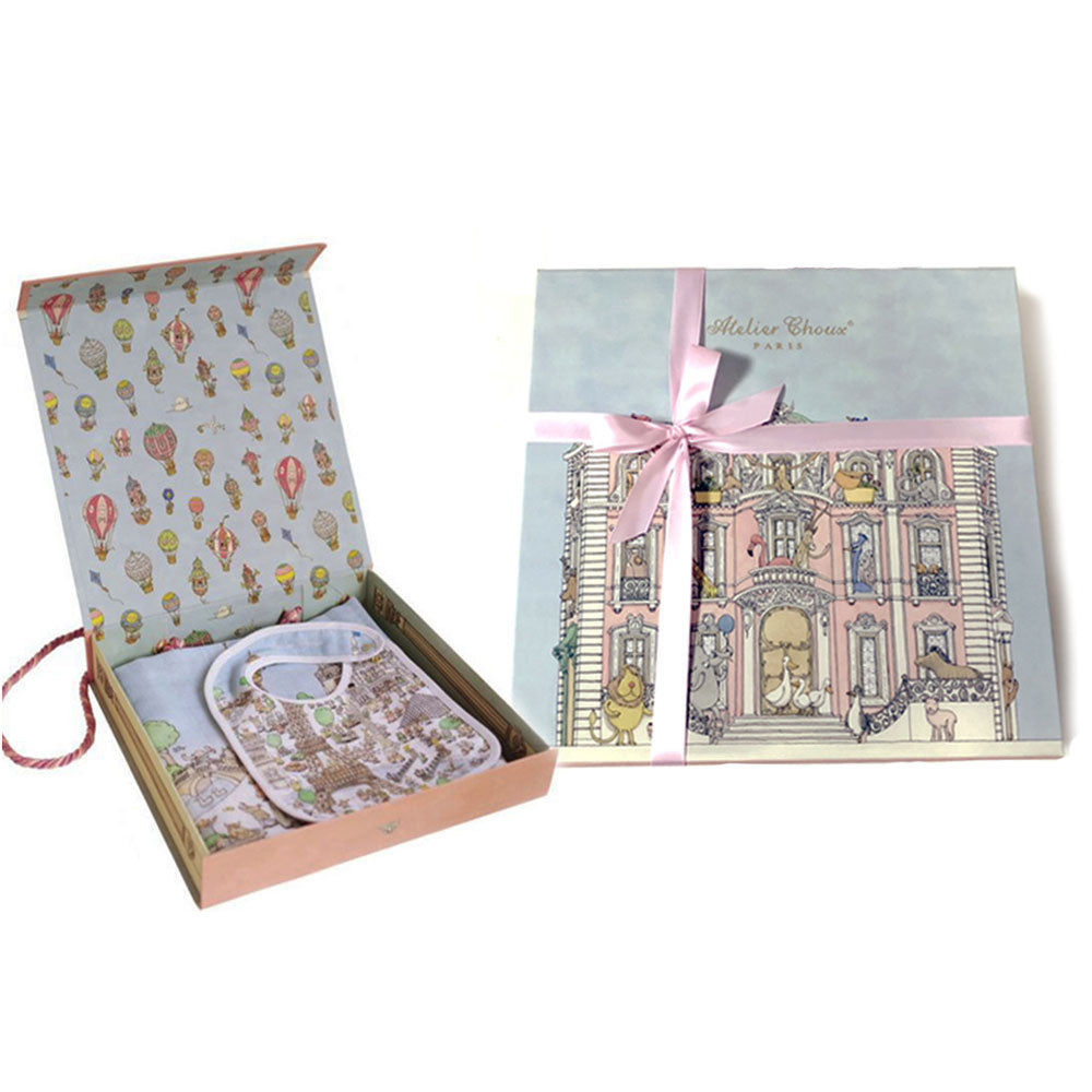 カルーゼル・ピンク] ギフトBOX入りセット(毛布1枚) / アトリエシュー
