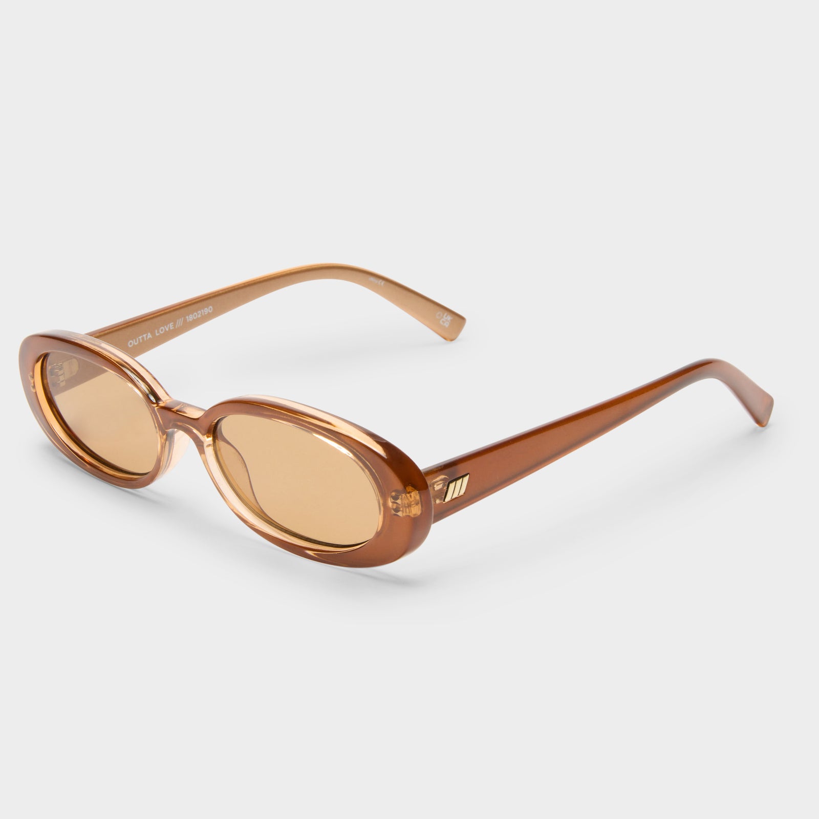 Outta Love Caramel Female Oval Sunglasses | Le Specs