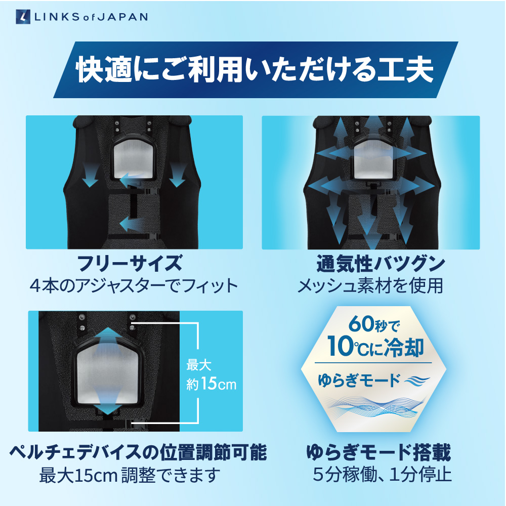 取扱商品 冷暖ボディコンディショニング ペルチェベスト2025｜株式会社