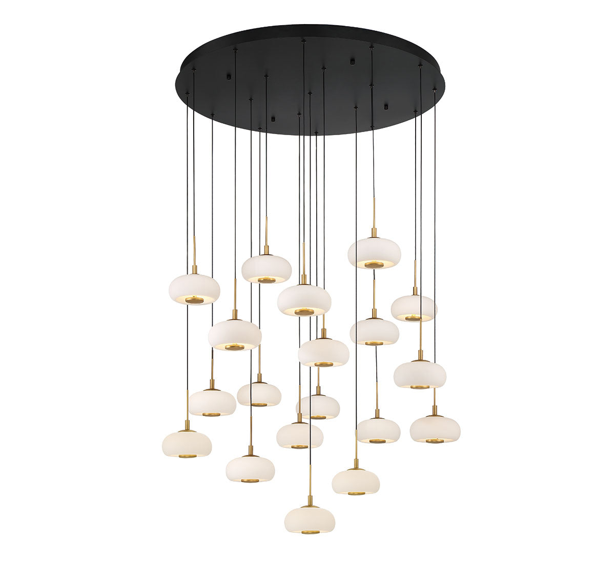 Dimmable 19 Light Round LED Chandelier