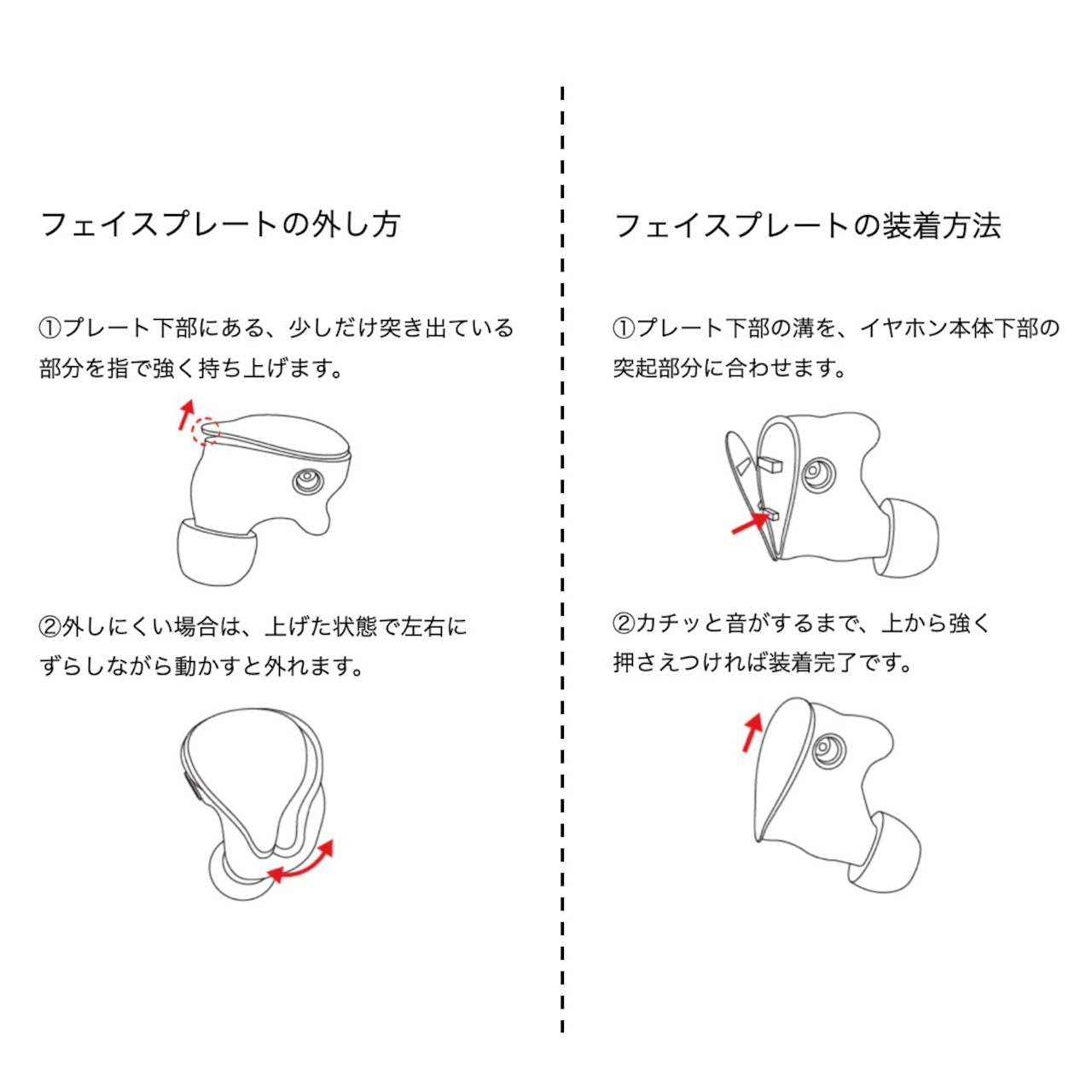 Duo 完全ワイヤレス×有線 2WAY式 ハイブリッド型イヤホン フェイス
