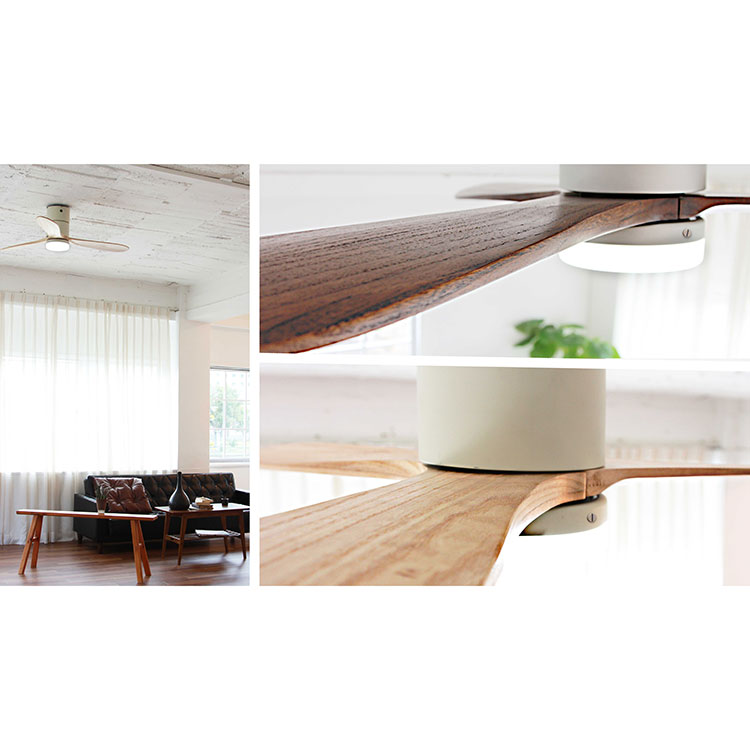 Modern Collection LED シーリングファン REAL wood blades (昼白色