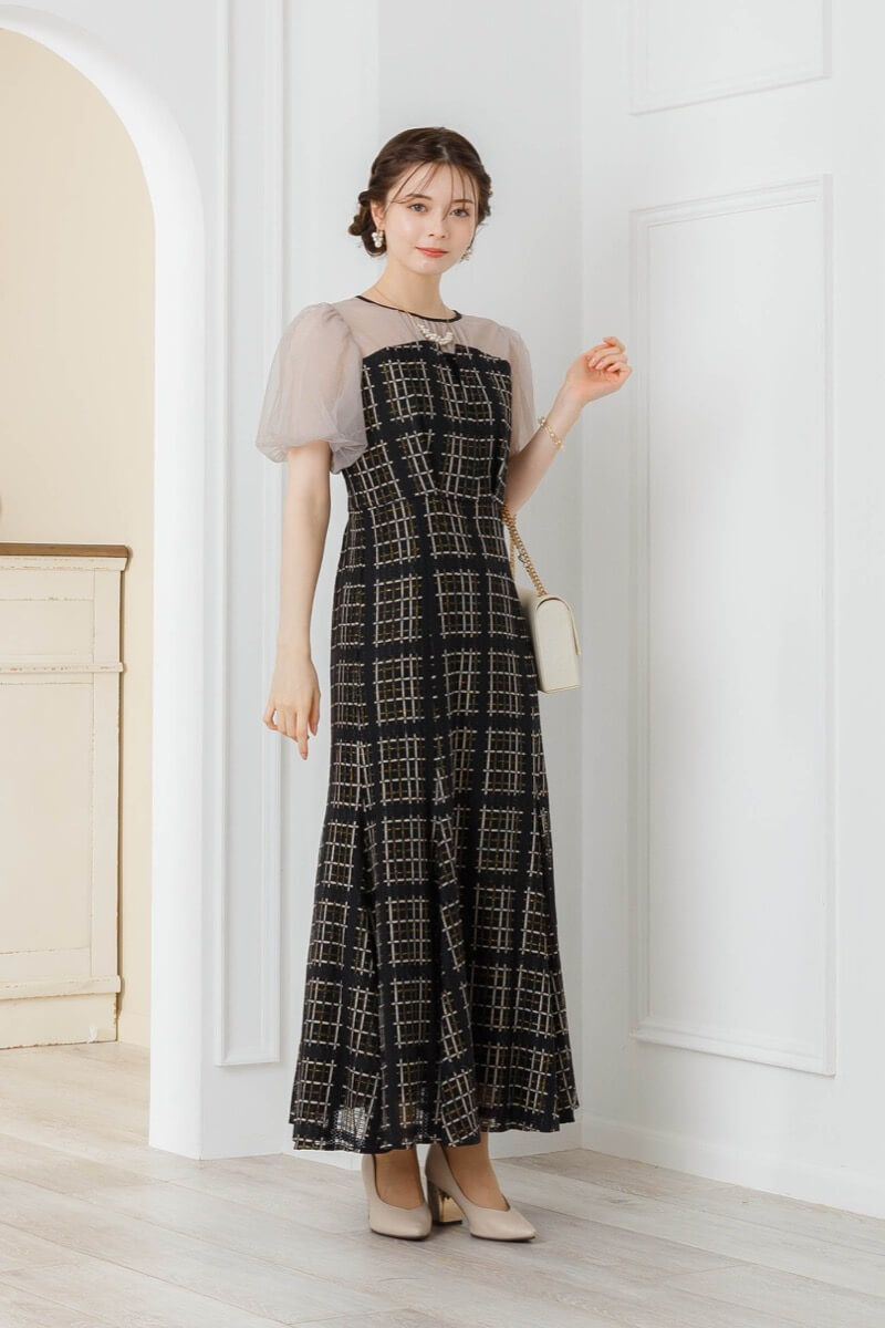 ブラックのツイードマーメイドドレス | Dorry doll | M | 結婚式