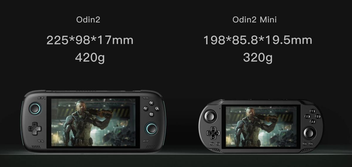 AYN Odin 2 Mini handheld game console with Snapdragon 8 Gen 2