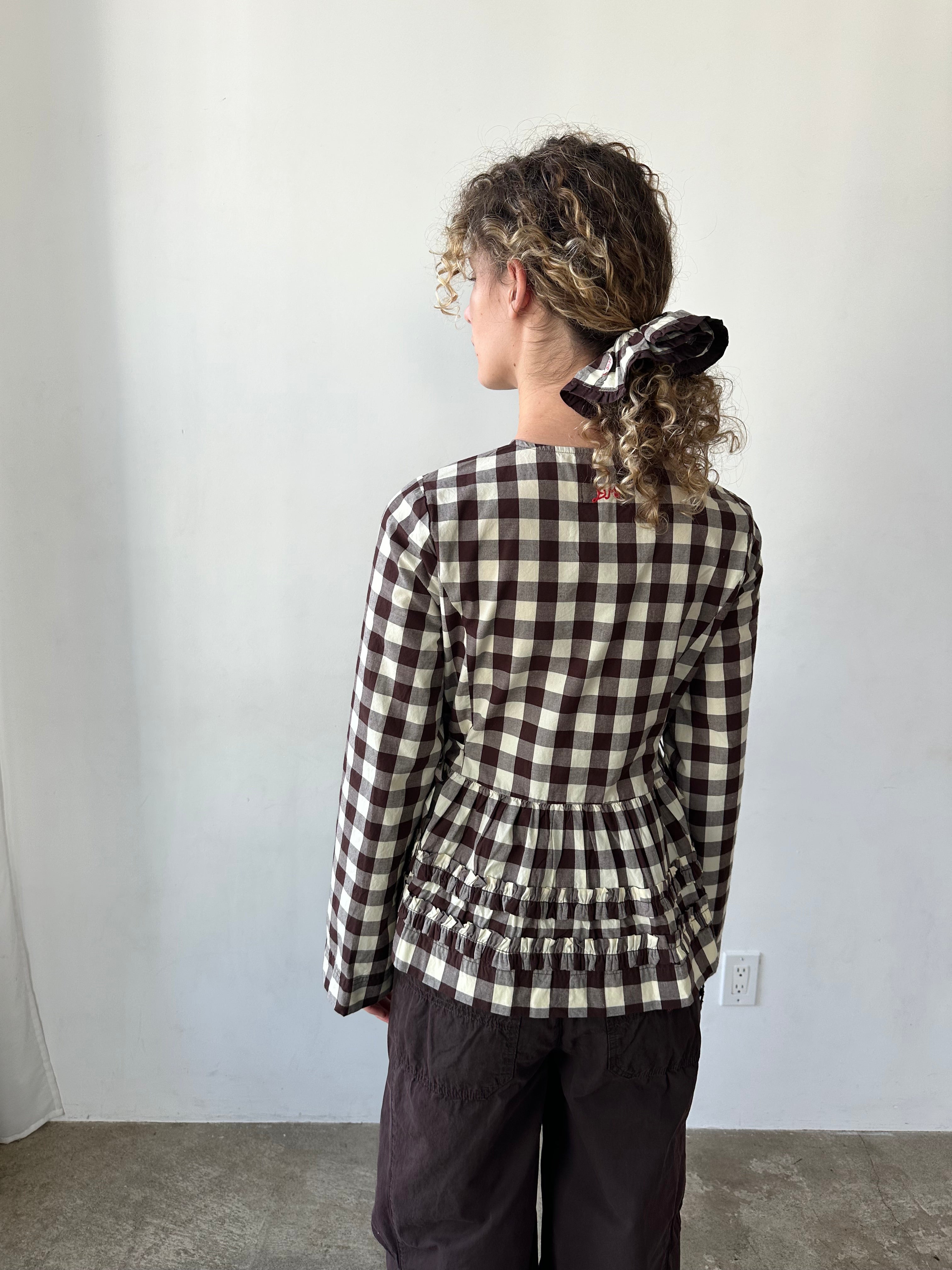 Madison Blouse - Butter Gingham – Lisa Says Gah