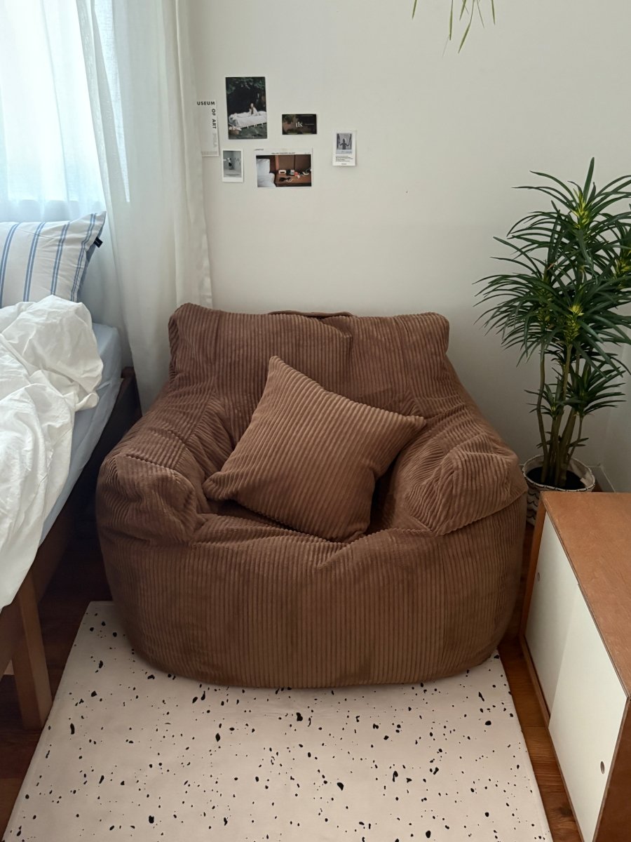 LOOSY 1人掛けビーズソファ Brown｜1人用ソファ おしゃれ 一人暮らし
