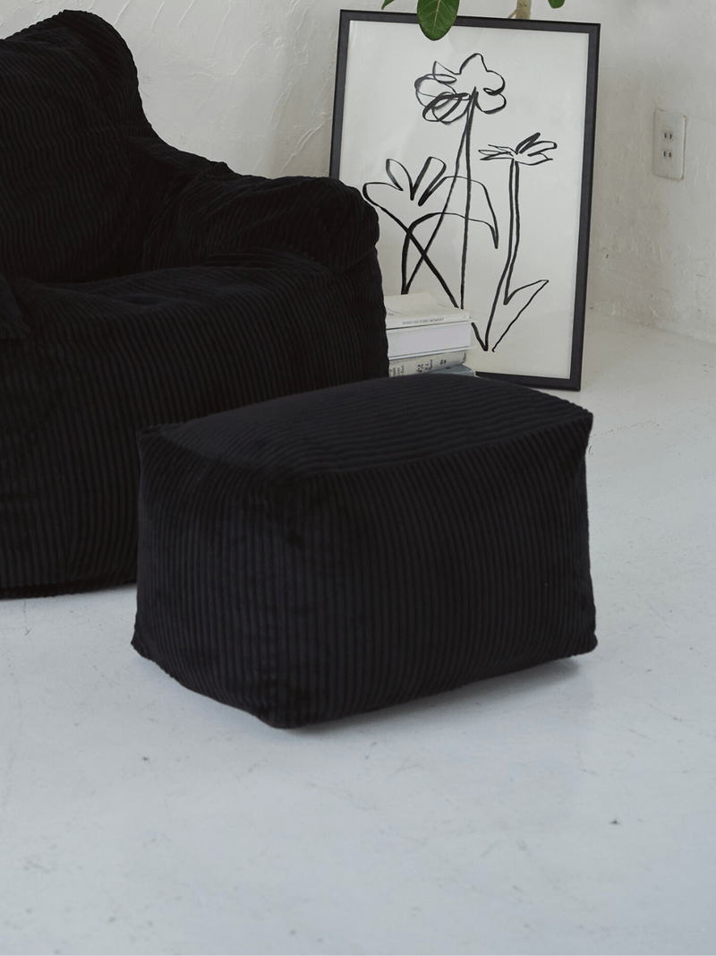 LOOSY ビーズオットマン Black｜スツール おしゃれ 一人暮らし 二人