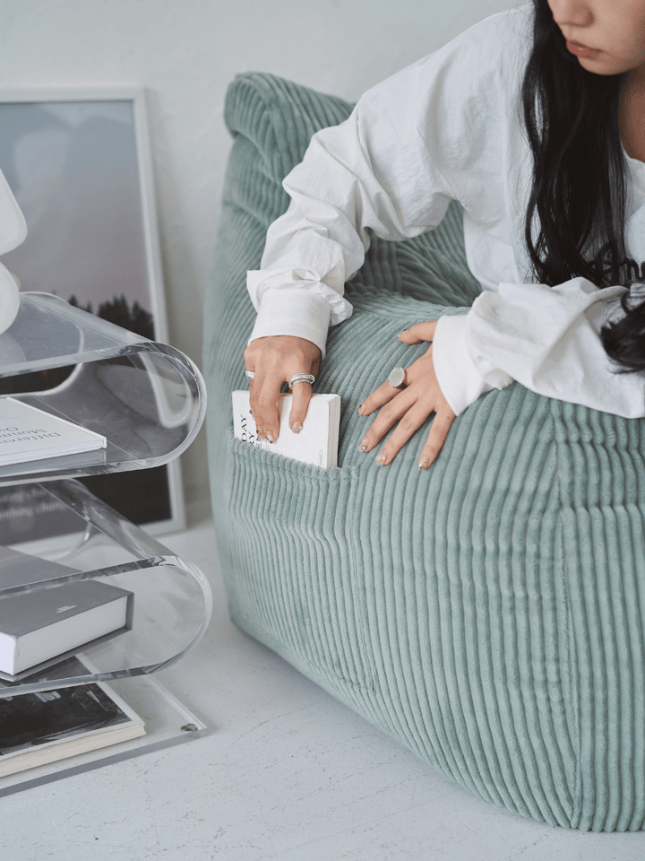 LOOSY 1人掛けビーズソファ 付替カバー Mint｜1人用ソファ おしゃれ