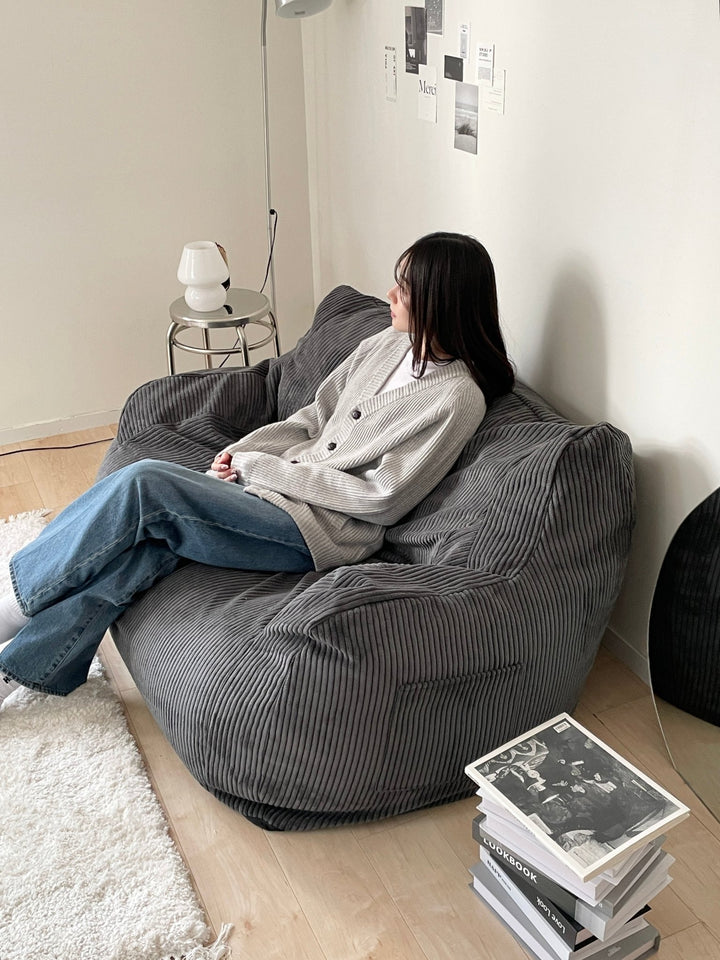 LOOSY 2人掛けビーズソファ Charcoal｜2人用ソファ おしゃれ