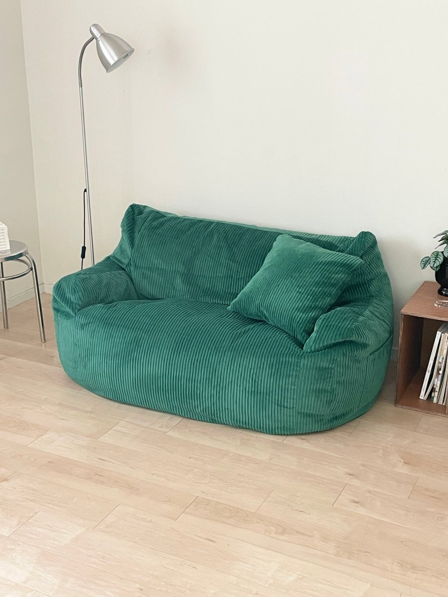 LOOSY 2人掛けビーズソファ 付替カバー Green｜2人用ソファ おしゃれ