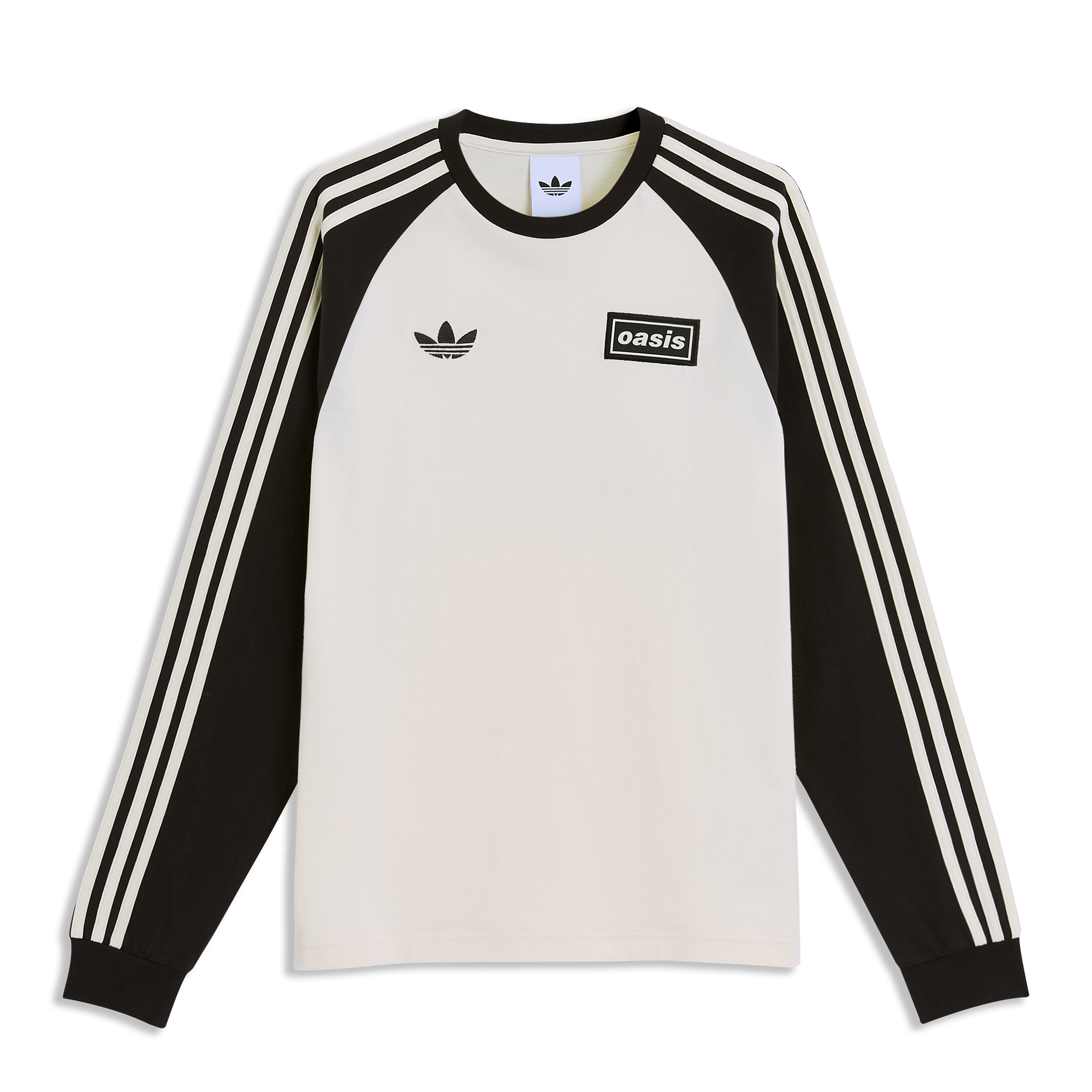 Live '25 adidas 3 Stripes Long Sleeve T-Shirt Cream/Black – Oasis