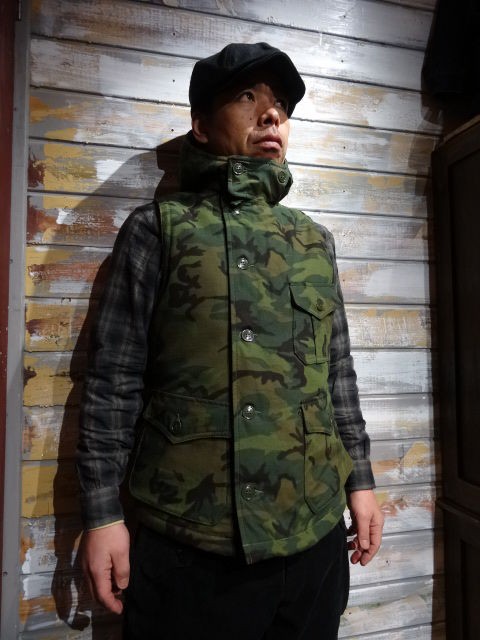 New！FREEWHEELERS ”AIR CREW ATTACHED HOOD VEST” : OLD