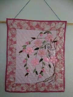 垂れ桜 : アップルのパッチワーク進行中！