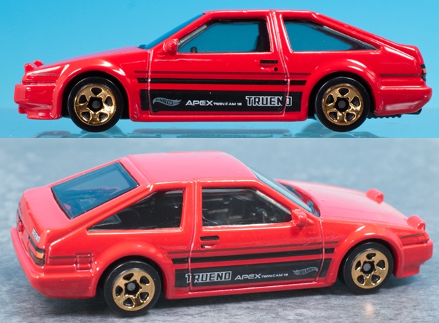 レビュー ホットウィール トヨタAE86スプリンター・トレノ（2022 赤