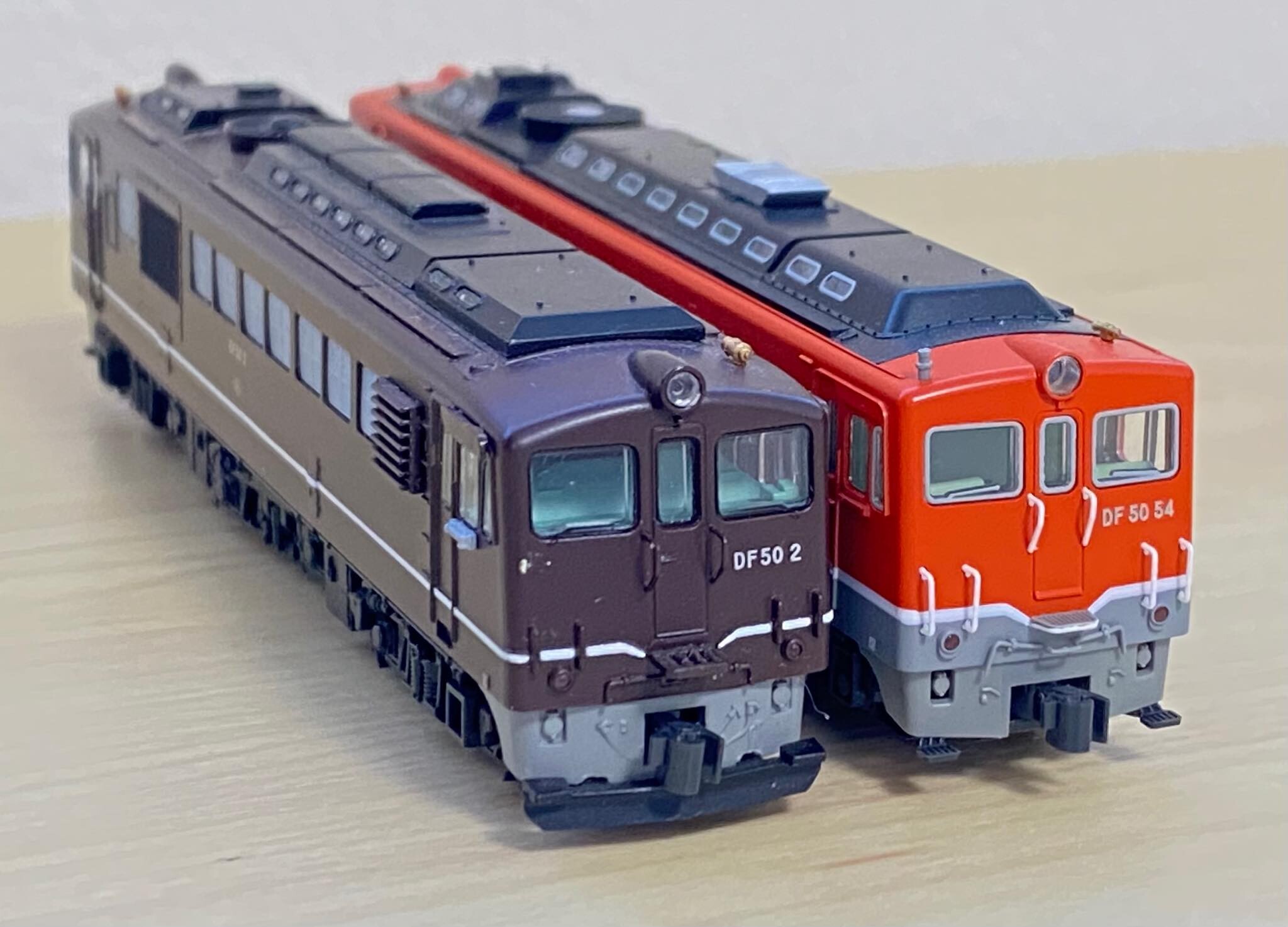 マイクロエースDF50(茶) 長野機関区 重連 : 鉄道情景草案