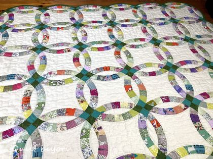 ダブルウェディングリングのタペストリー完成 : 猫日和。キルト日和。