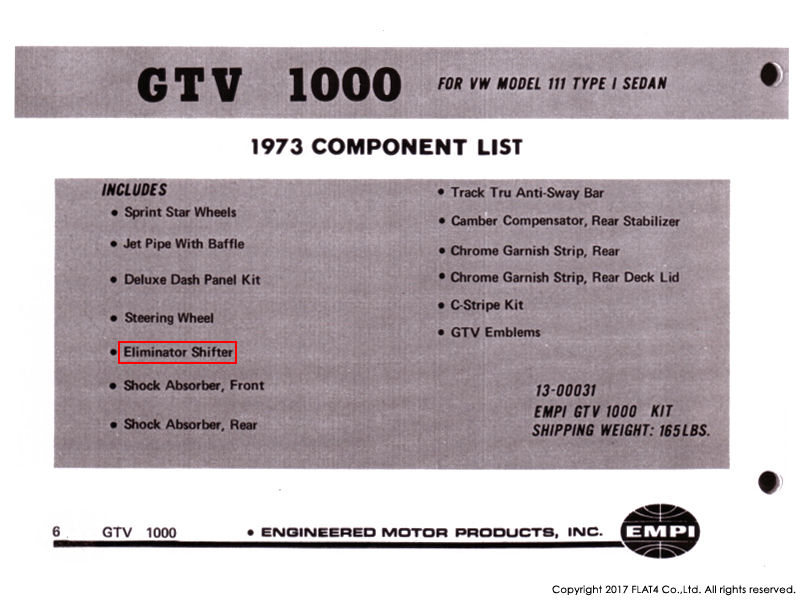 □FLAT4 ELIMINATOR SHIFTER!! : Today's FLAT4