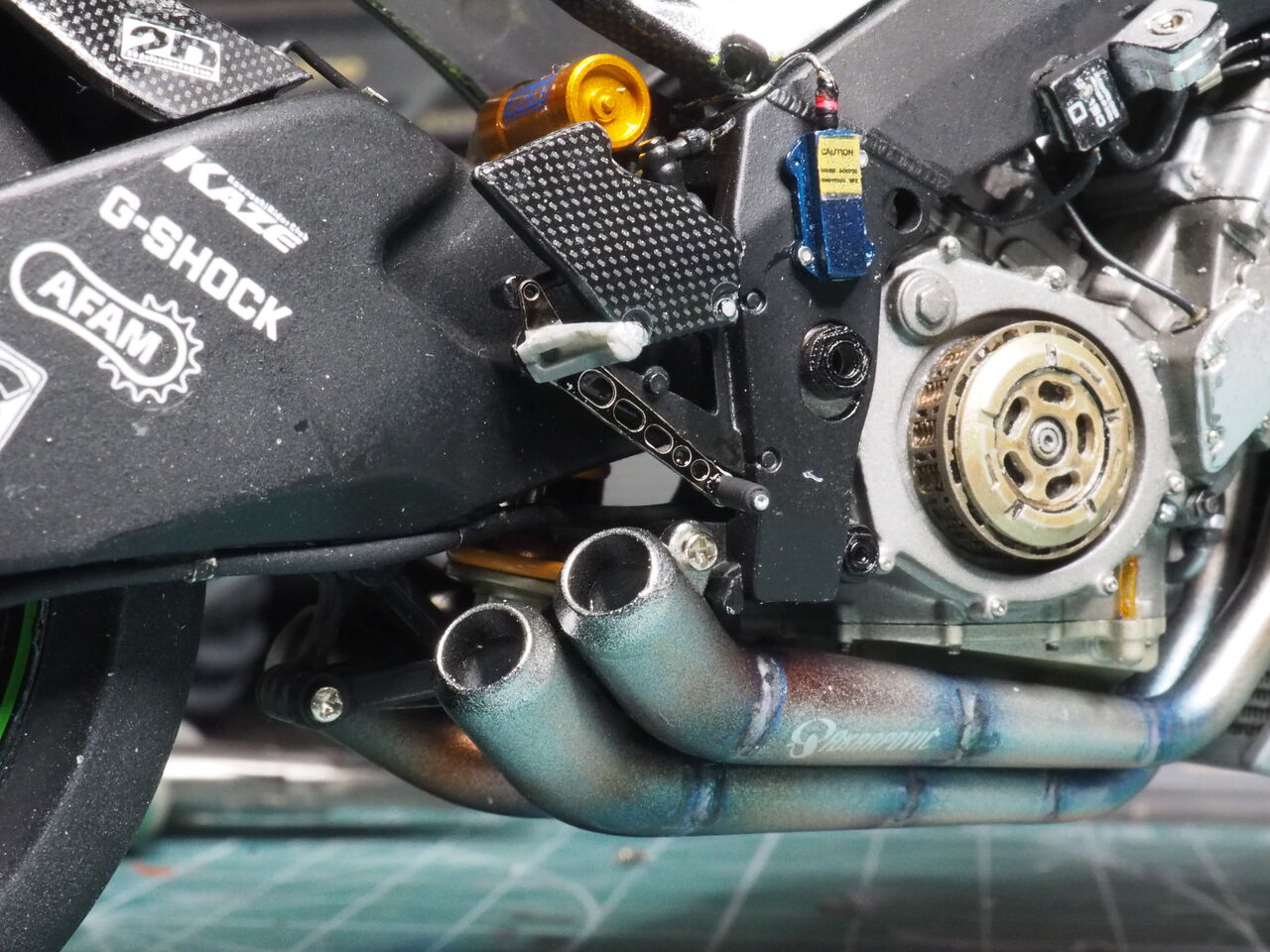 作る タミヤ KAWASAKI Ninja ZX-RR 1/12「その15 完成・・・とトラブル