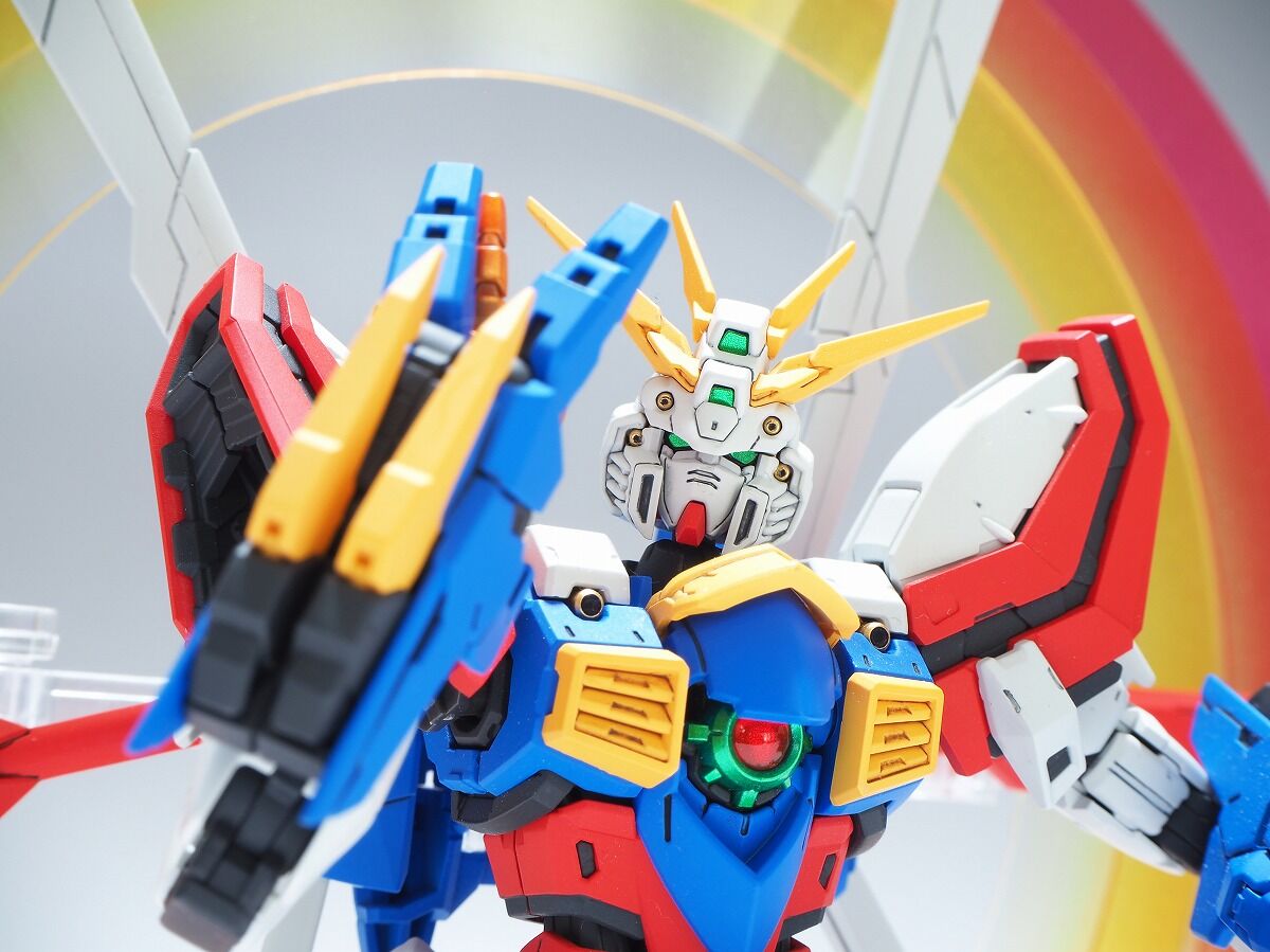 完成品レビュー】1/144 RG ゴッドガンダム【塗装】【素組み