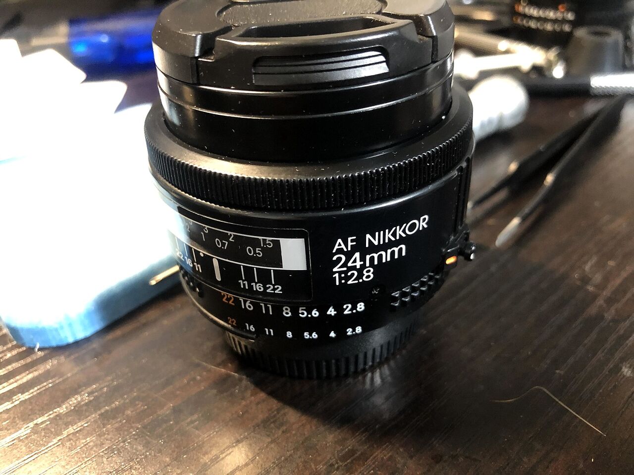 Nikon AiAF NIKKOR 24mm f2.8S ヘリコイド分解修理 : まるそんPHOTO日記