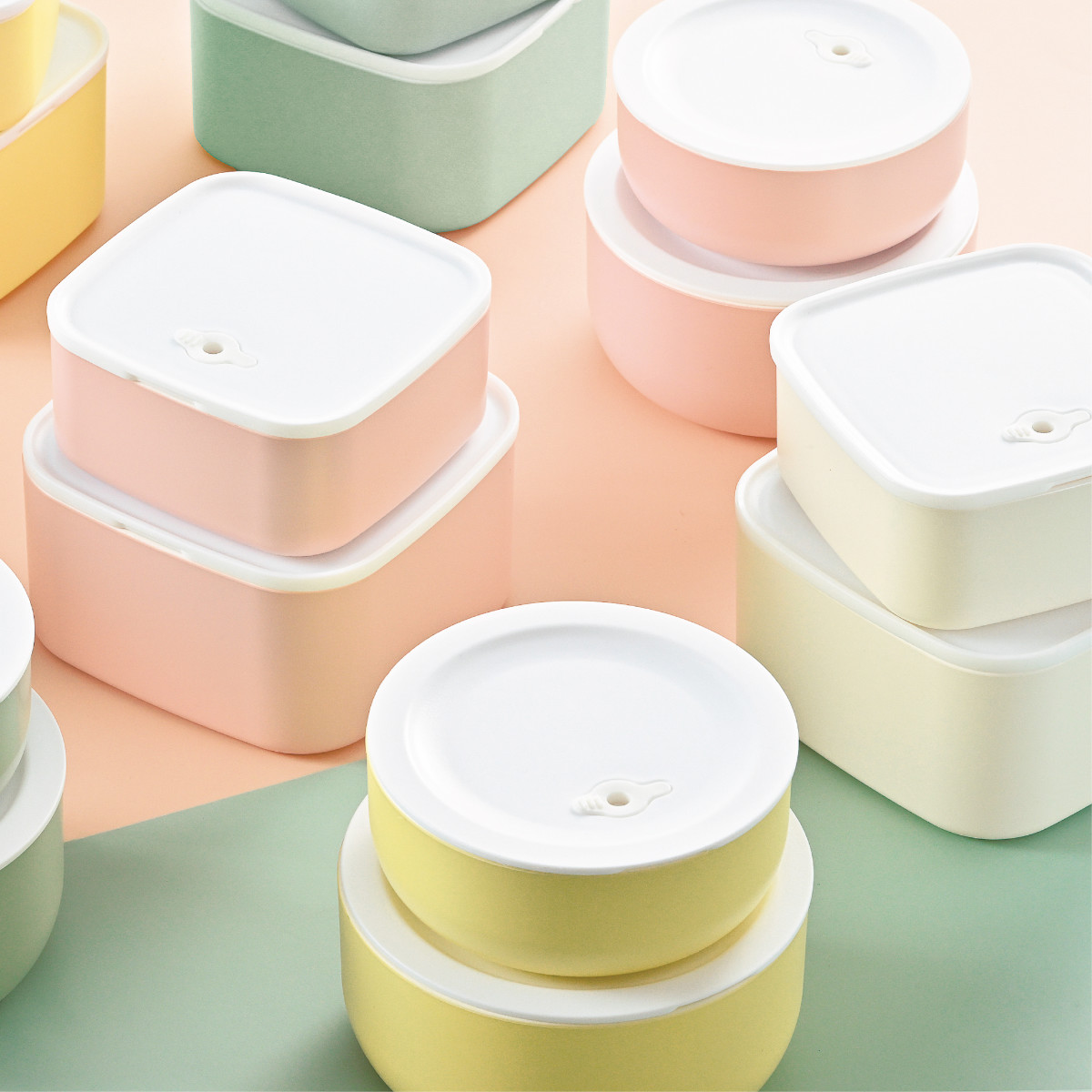 保存容器 さっと洗える保存容器 角 2個セット （ プラスチック 密閉