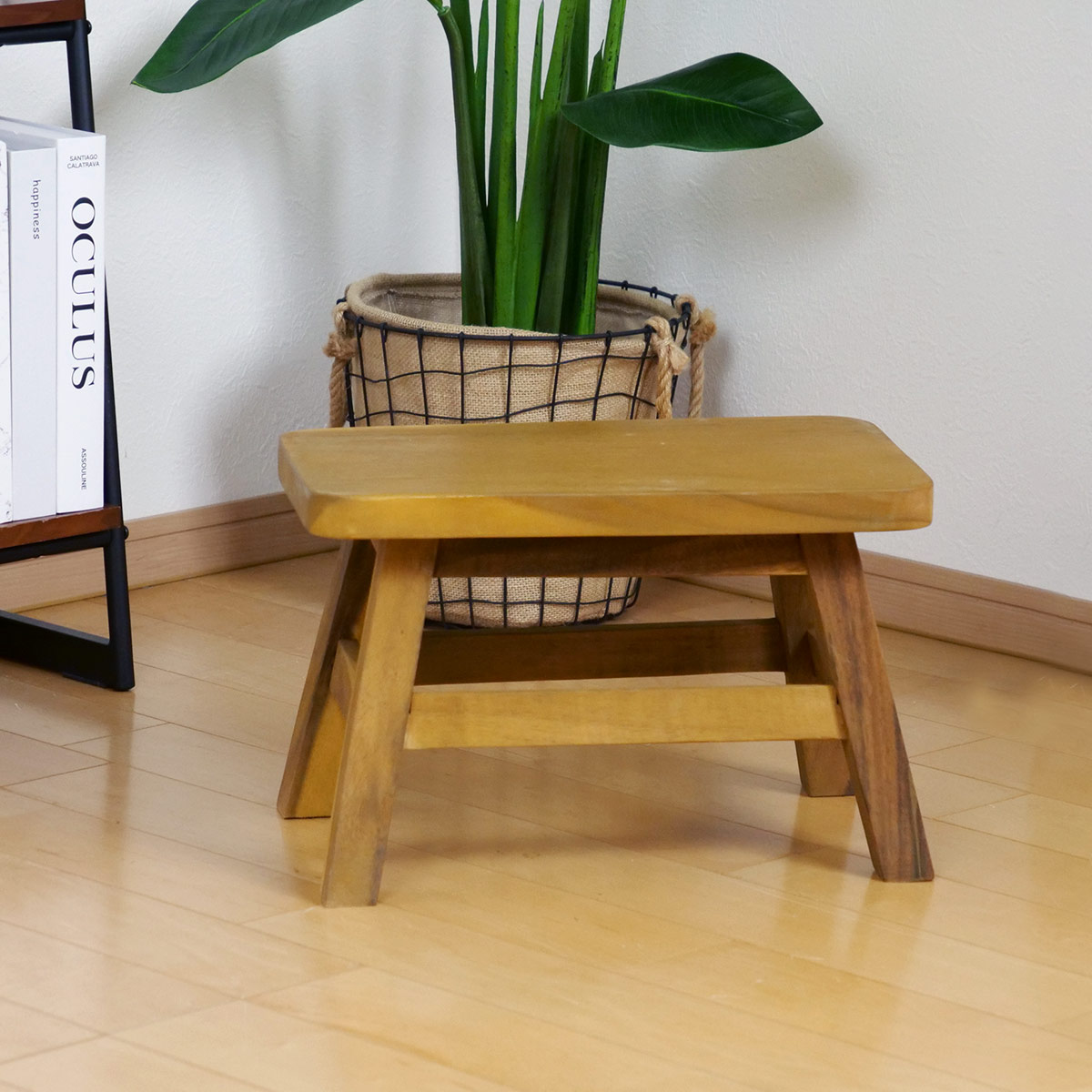 スツール 座面高25.5cm 天然木 （ ウッドスツール 子ども 椅子 キッズ