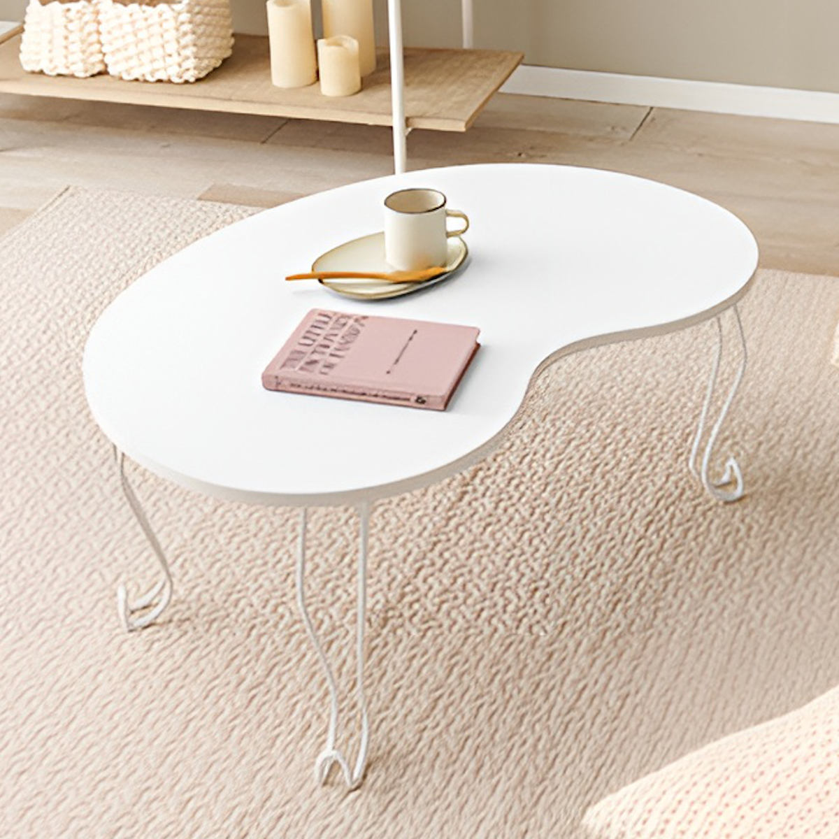 ローテーブル 小さめ 丸 幅79cm 折りたたみ （ リビング テーブル