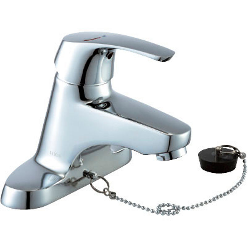 シングルレバー混合水栓（エコハンドル）ゴム栓式 | 水栓金具 - LIXIL