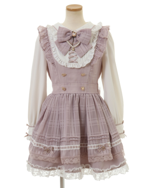 シアーチェックエプロンフリルワンピース ｜ LIZ LISA（リズリサ）公式