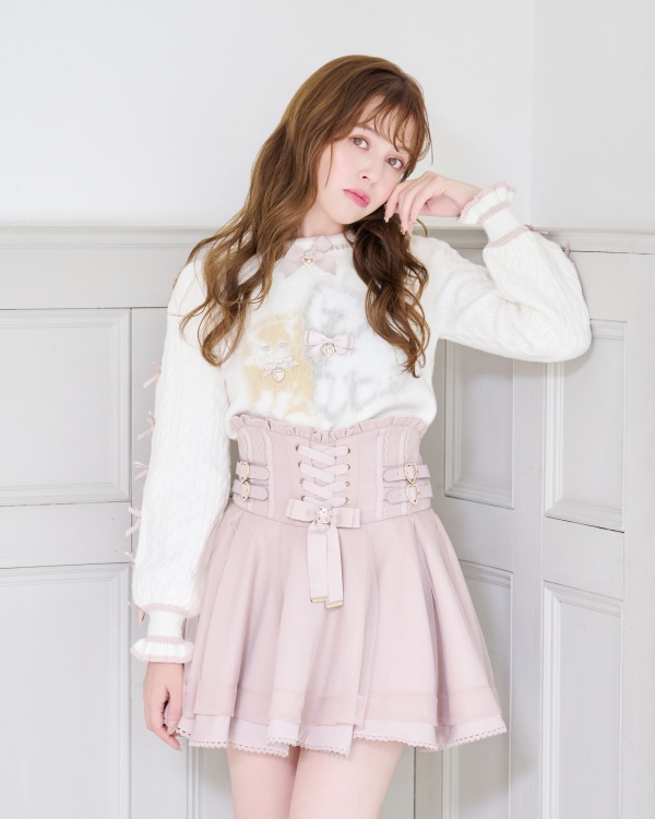 キャットジャガードリボンスリーブニット ｜ LIZ LISA（リズリサ）公式