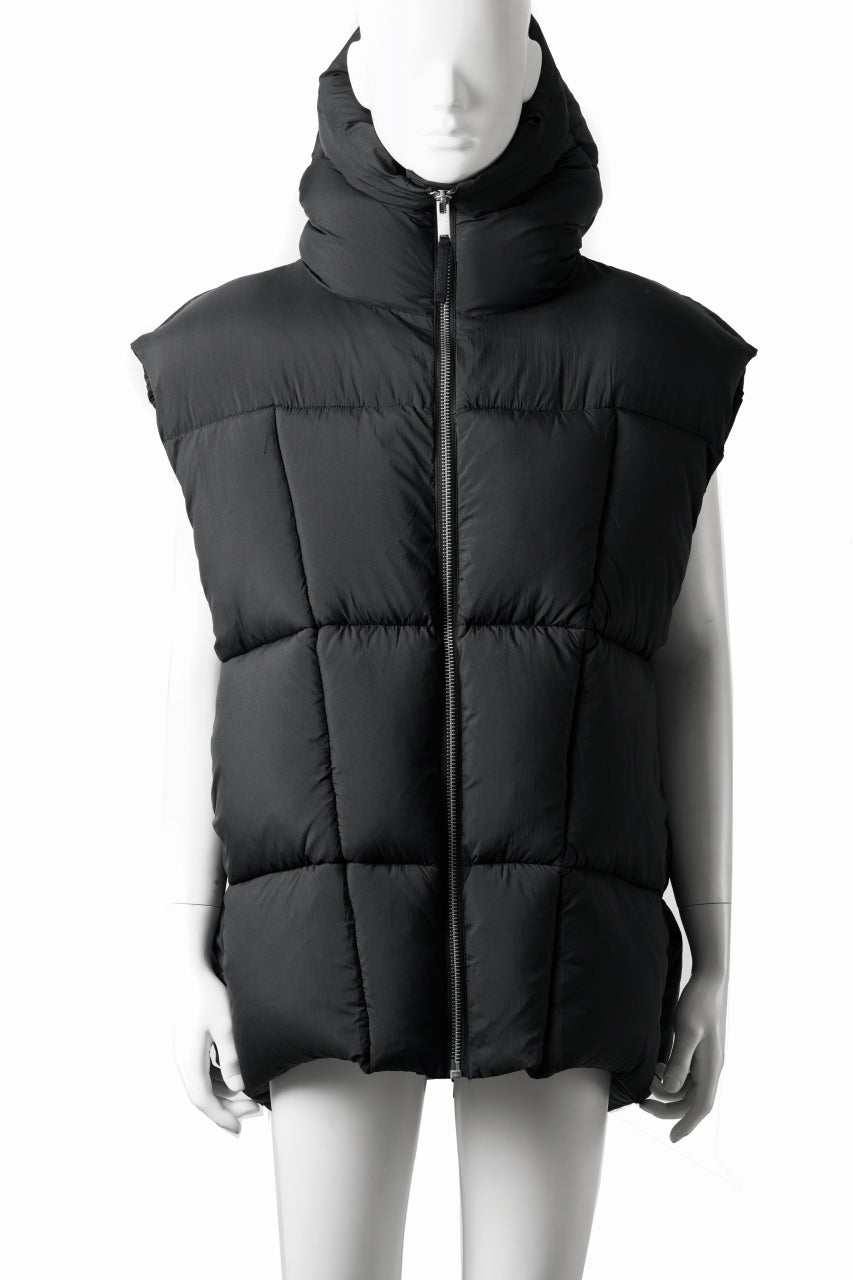 thom/krom BIG HOODIE OVERSIZED VEST / WARM PUFFER (BLACK)の商品