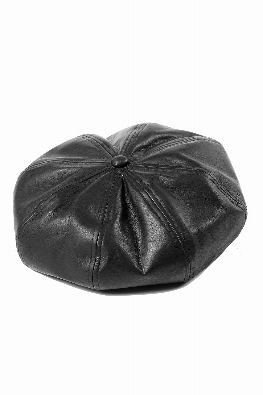 ISAMU KATAYAMA BACKLASH CASQUETTE / MONOCHROME LUXURY STEER (BLACK