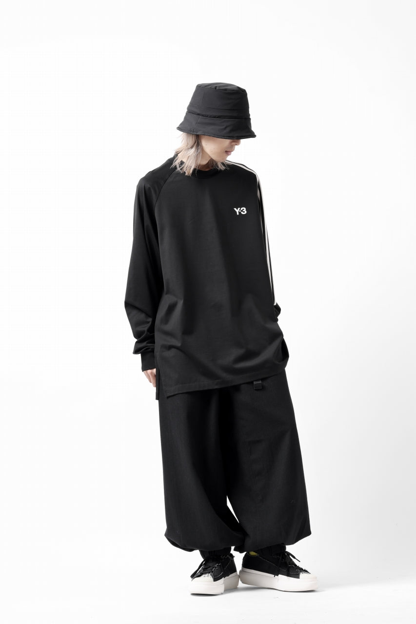 Y-3 Yohji Yamamoto THREE STRIPES LONG SLEEVE TOP (BLACK)の商品