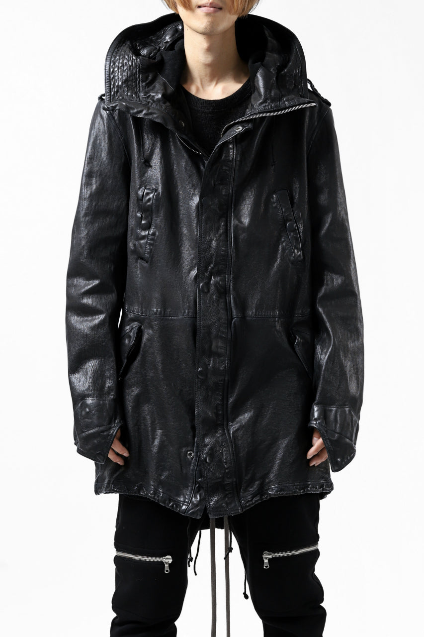 ISAMU KATAYAMA BACKLASH MODS COAT / GOAT LEATHER (GARMENT + SPRAY