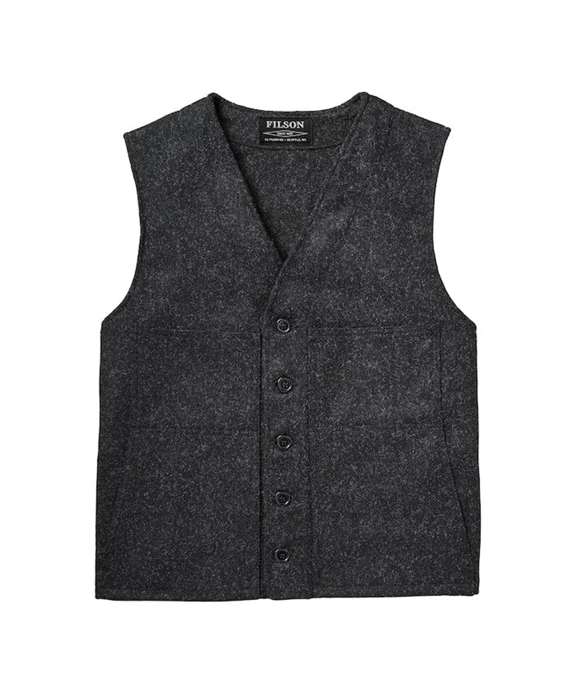 Mackinaw Wool Vest(L(MEN) Charcoal/チャコール): FILSON