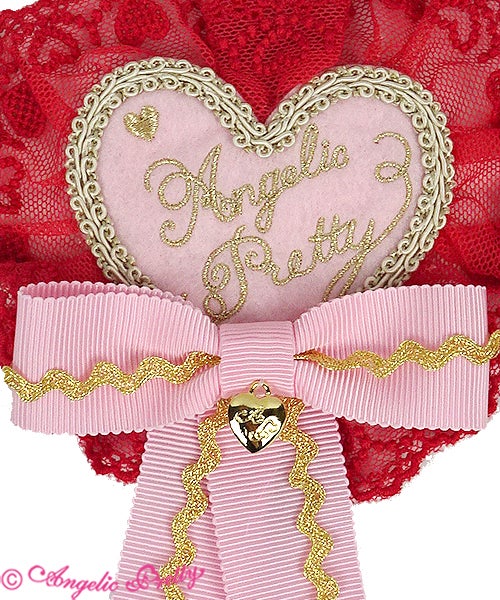 Deco Heart Rosette Brooch by Angelic Pretty