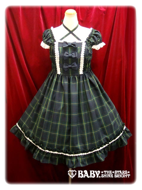 Tartan Check Mini Sleeve JSK by Baby, the Stars Shine Bright