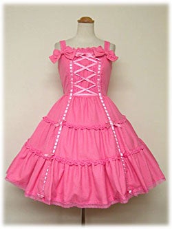 Polka Dot Shoulder Ribbon JSK by Angelic Pretty