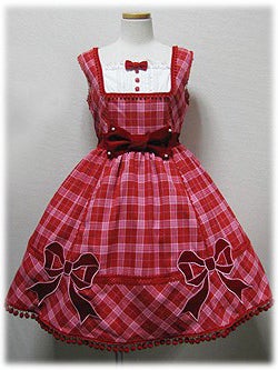 Marchen Tartan Ribbon JSK by Angelic Pretty