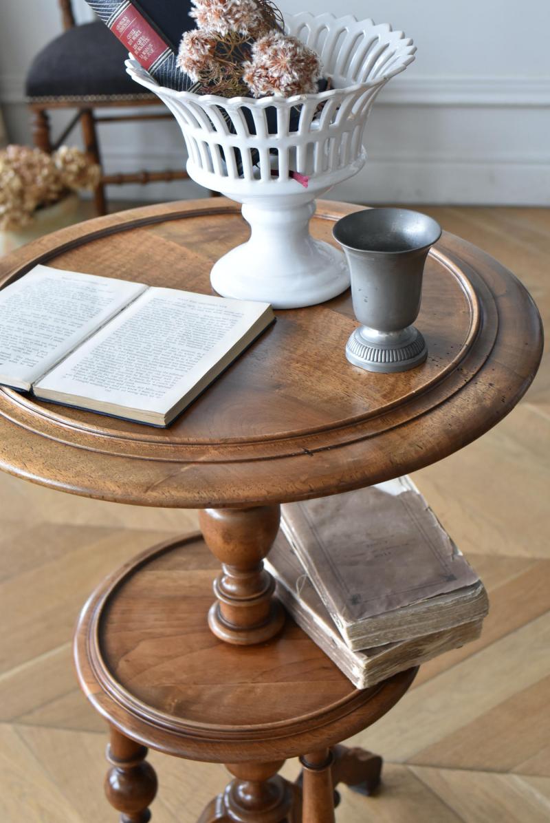 ビンテージ サイドテーブル 花台 ベッドサイドテーブル 小 剥離