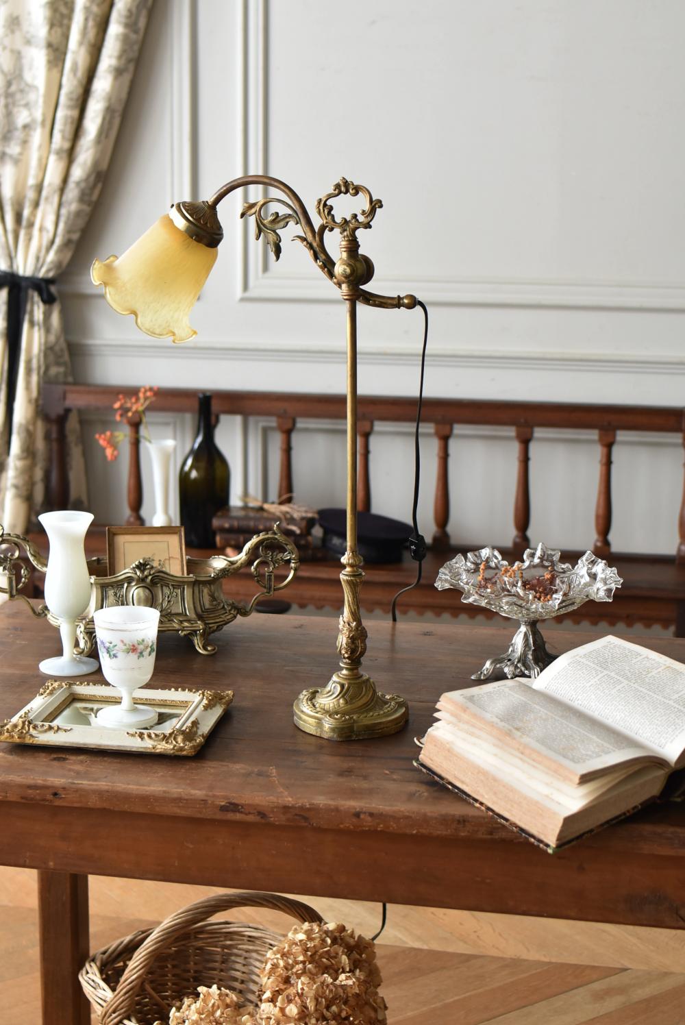 フランスアンティーク照明 デスクランプ.3 テーブルランプ