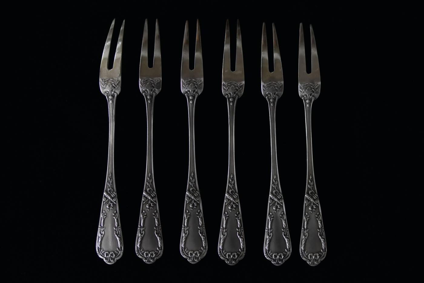 ゴルフモチーフ シルバー製 フルーツフォークセット ゴルフモチーフ