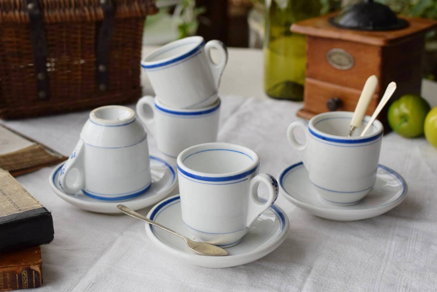 フランスアンティーク雑貨 ブリュロカップ&ソーサー.1 アンティークカップ