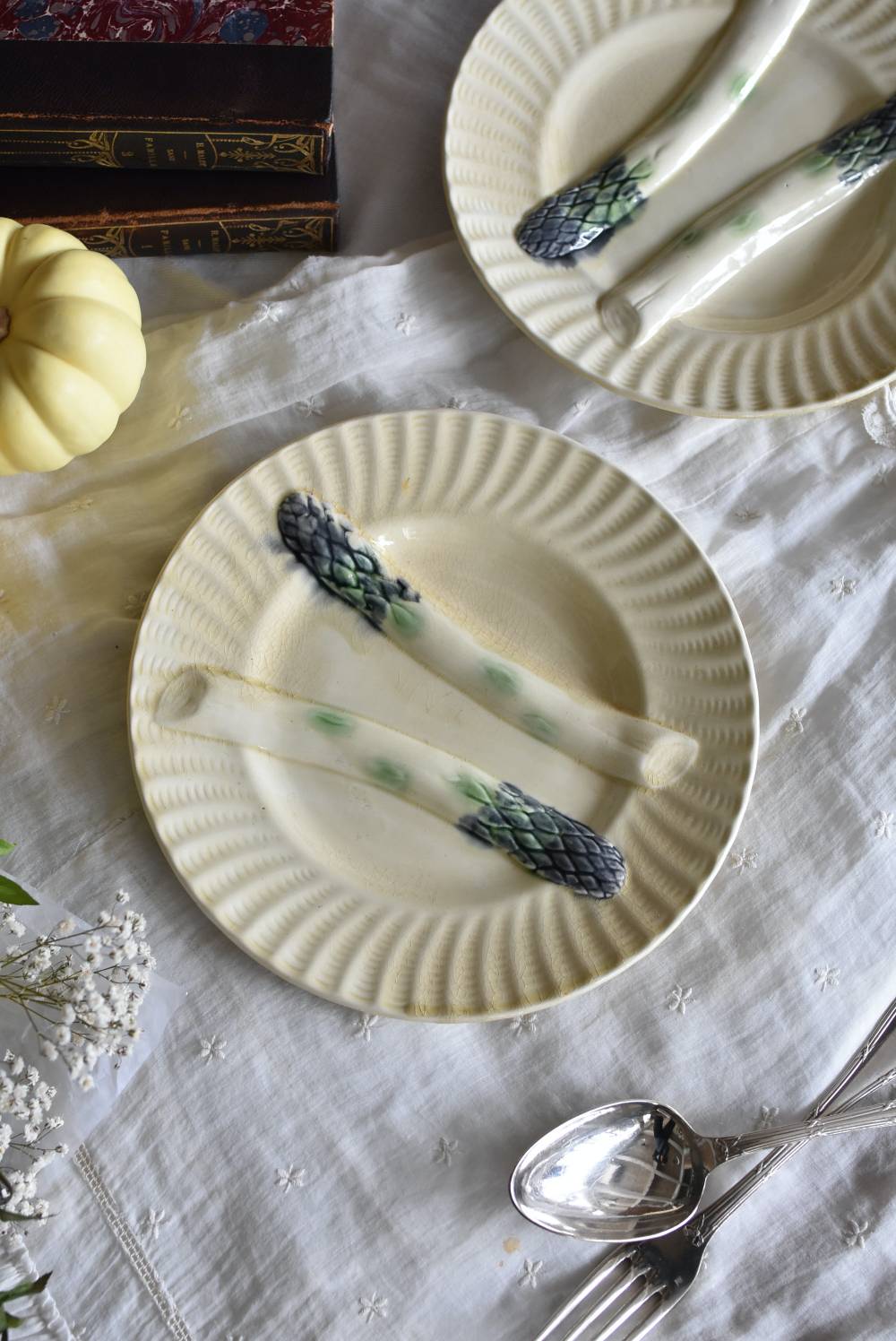 フランスアンティーク食器 バルボティーヌプレート.6 アンティークプレート