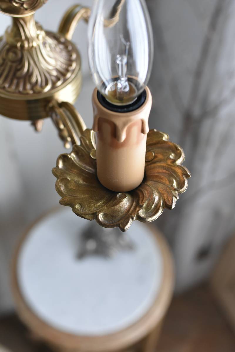 3灯シャンデリア.17 フランスアンティーク照明 アンティークランプ