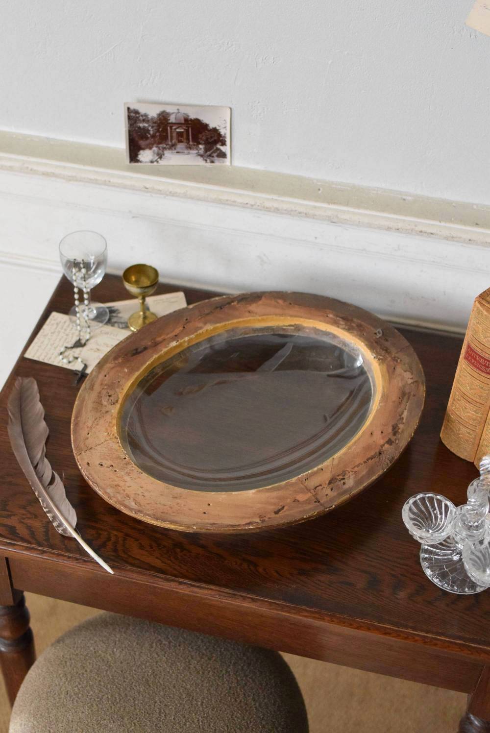 ガラスドームフレーム.gold3 フランスヴィンテージ雑貨 ヴィンテージ